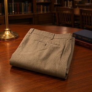 Belvest Tobacco Linen Trousers | Made in Italy